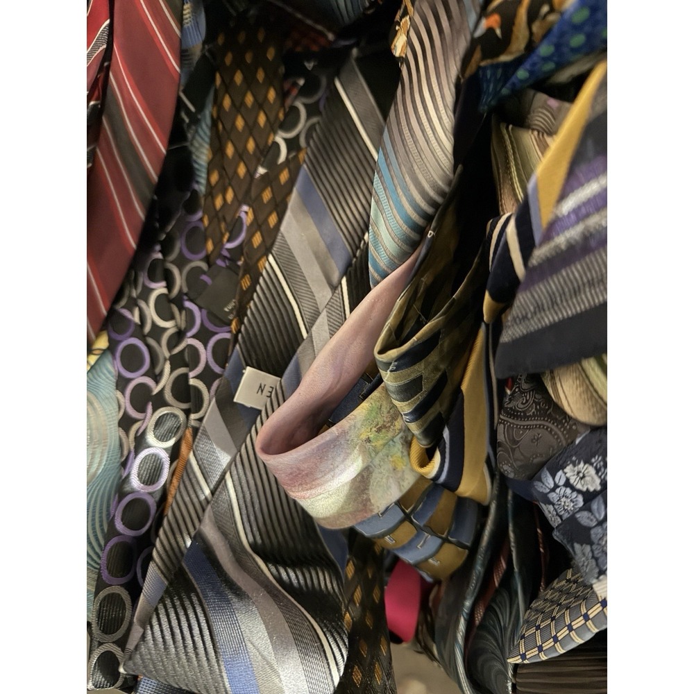 75 PC Mens Neckties LOT Wholesale Bulk Collectors Resell Ties Crafts Cutter DIY - Picture 2 of 7